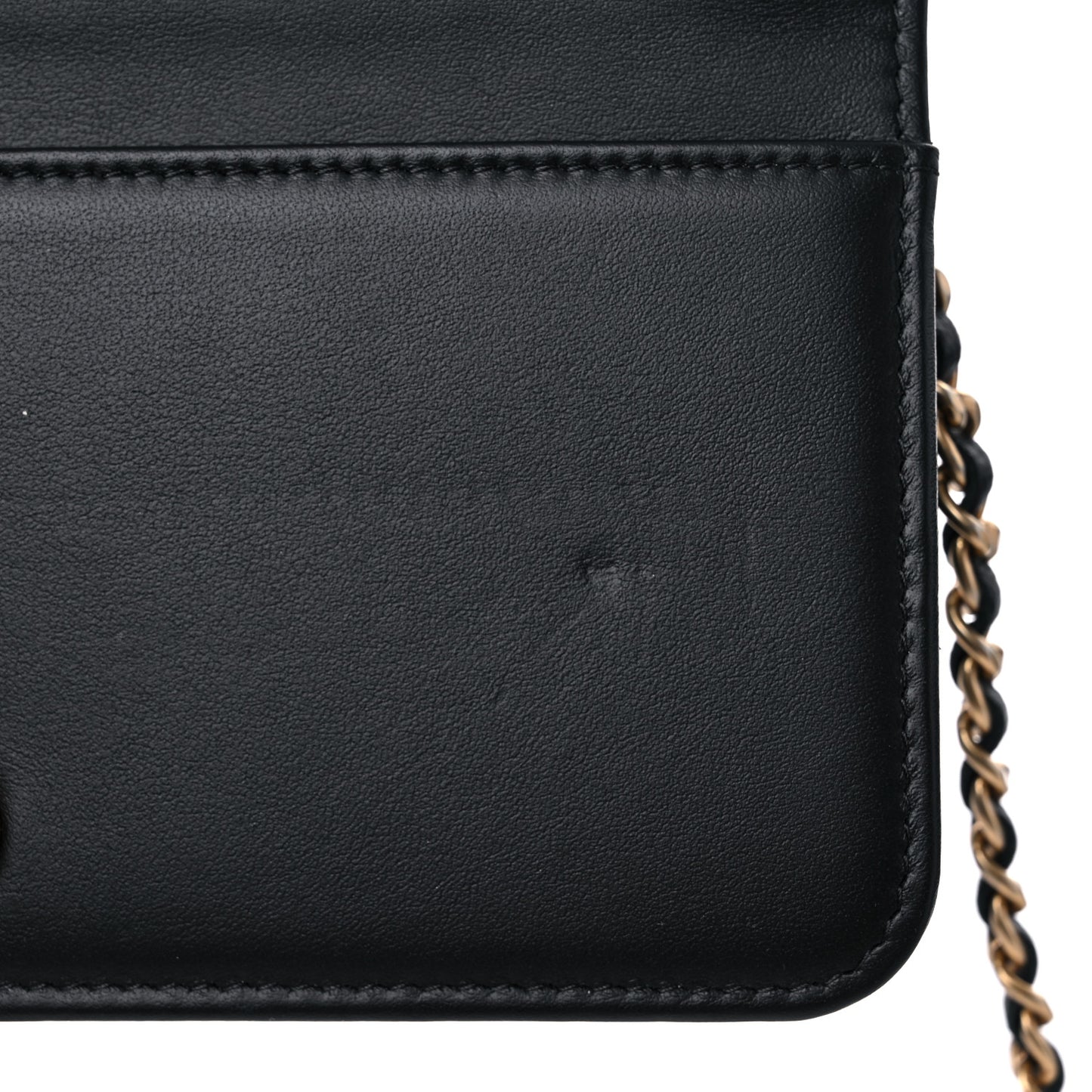 Caviar Quilted Boy Wallet On Chain WOC Black
