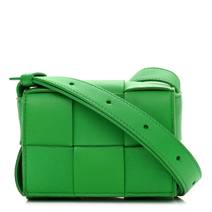 Bottega Veneta Lambskin Maxi Intrecciato Extra Mini Cassette Crossbody Bag Parakeet 1 of 9