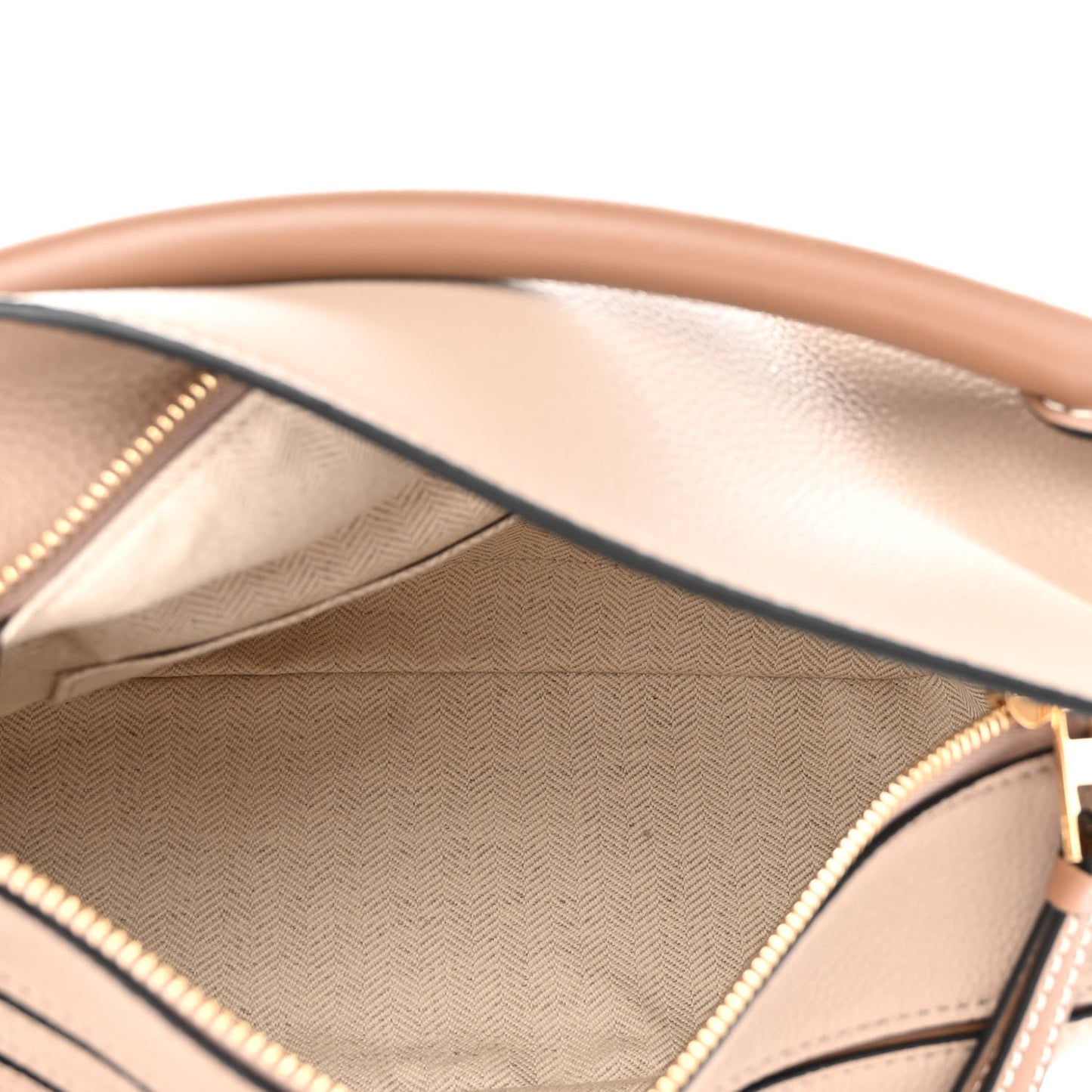 Grained Calfskin Small Puzzle Bag Sand Mink