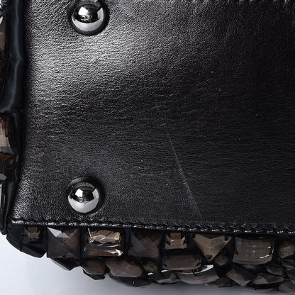 Valentino Garavani Vitello Crystal Ombre Tote Black 10 of 11