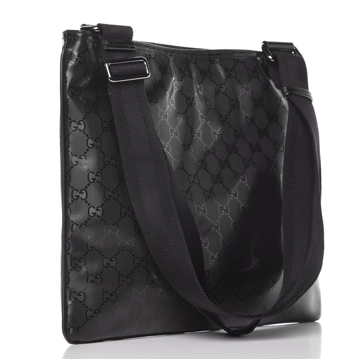 Imprime Monogram Medium Flat Messenger Bag Black