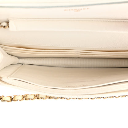 Chanel Caviar Quilted Wallet On Chain WOC White 5 of 12