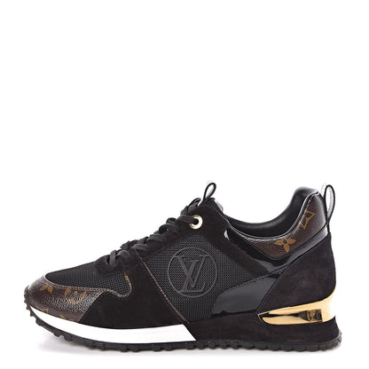 Louis Vuitton Suede Monogram Run Away Sneakers 40 Black 1 of 10