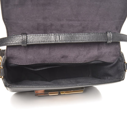Fendi Grained Calfskin Studded 3Baguette Shoulder Bag Black Multicolor 6 of 8