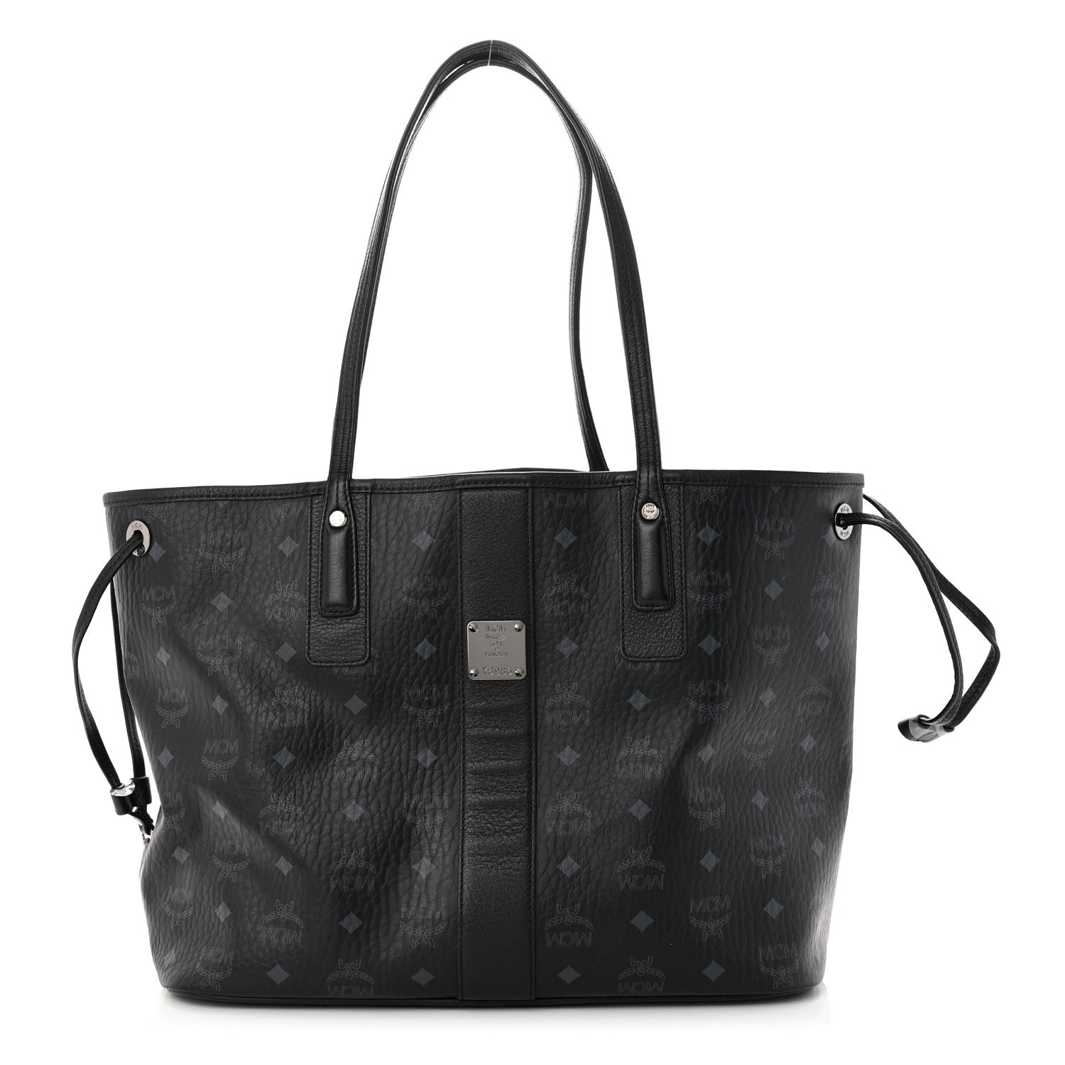 MCM Visetos Medium Liz Reversible Shopper Tote Black 1 of 17