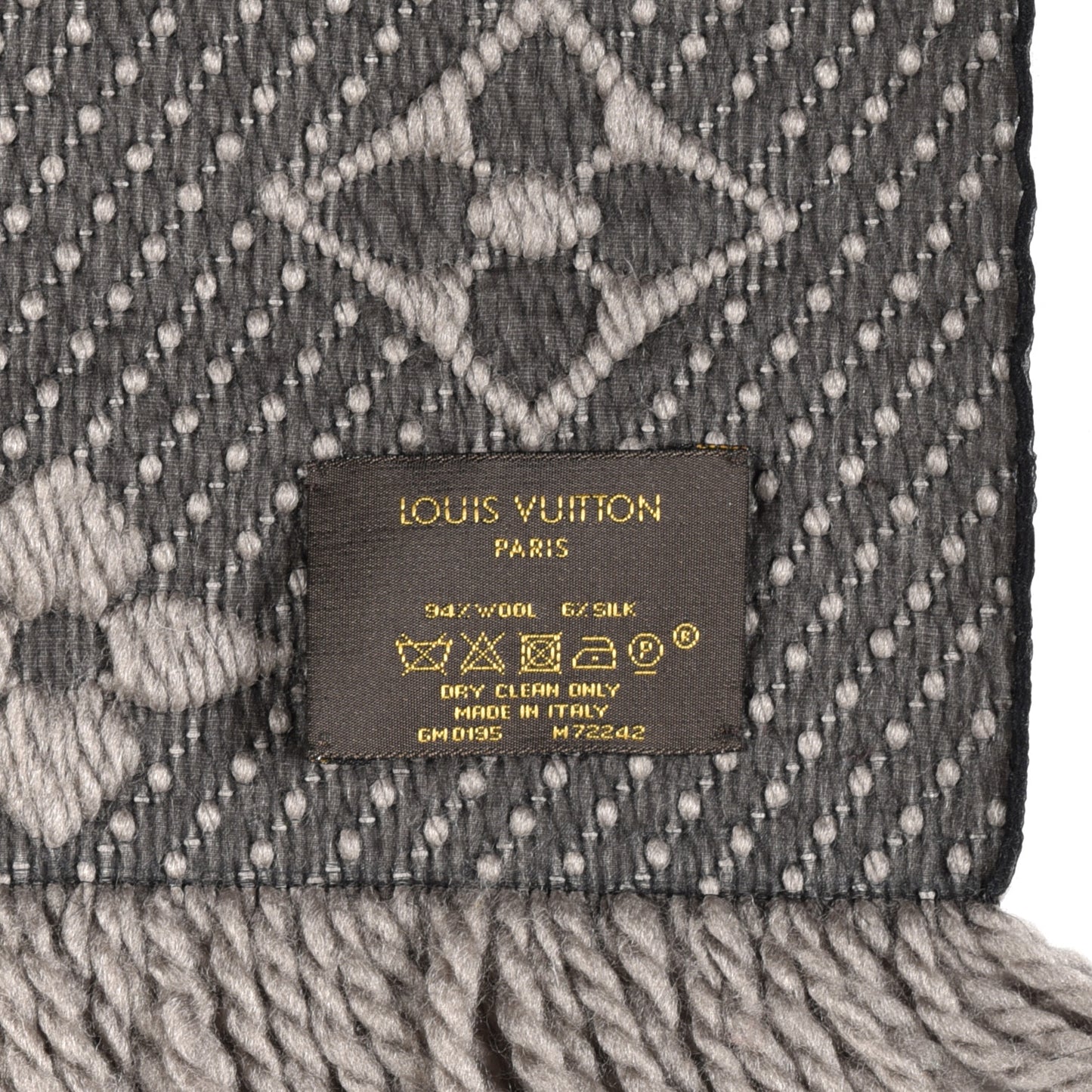 Wool Silk Logomania Scarf Verone