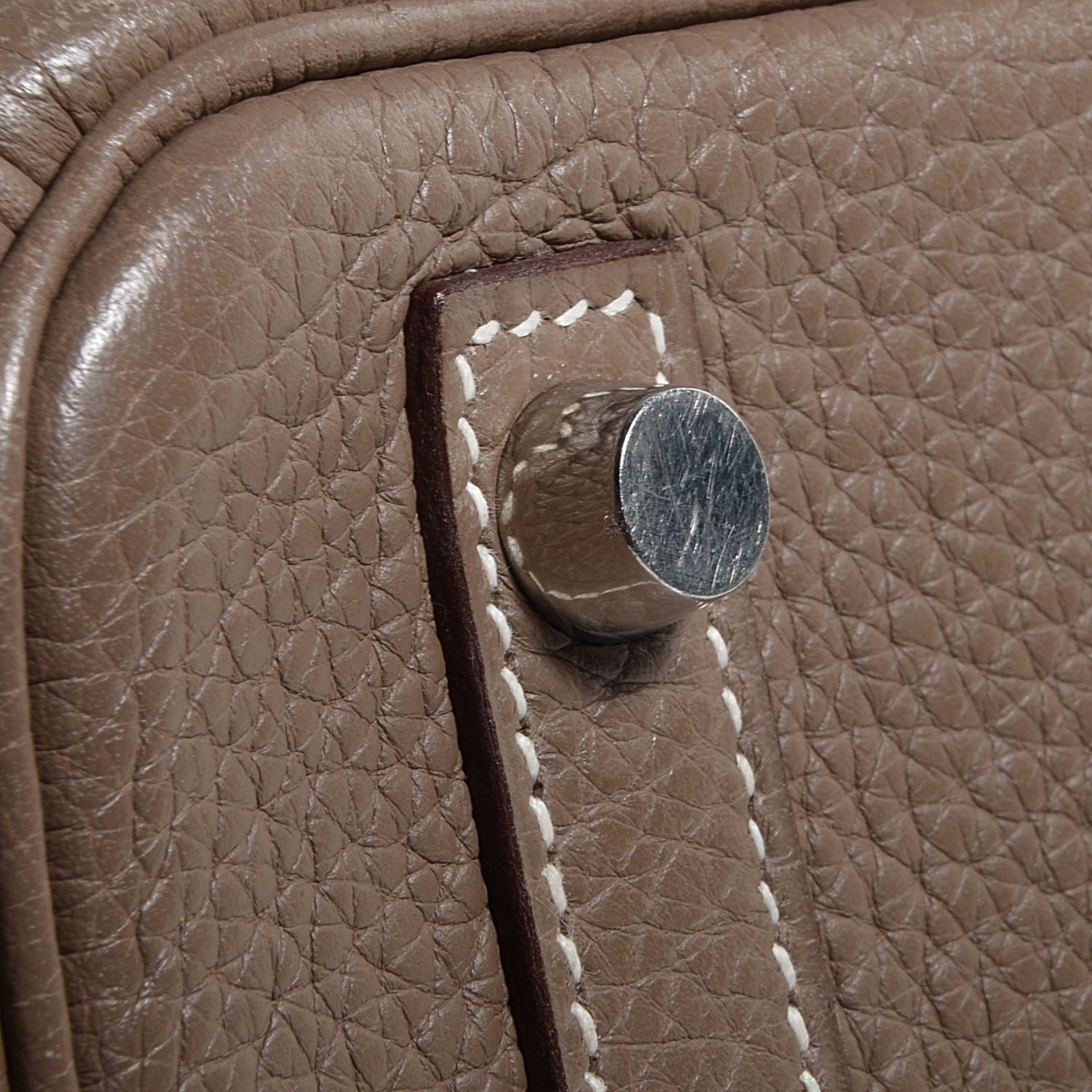 Hermes Taurillon Clemence Birkin 30 Etoupe 3 of 25