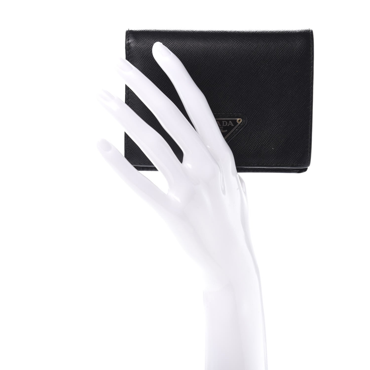 Prada Saffiano Bi-Fold Wallet Black 2 of 14