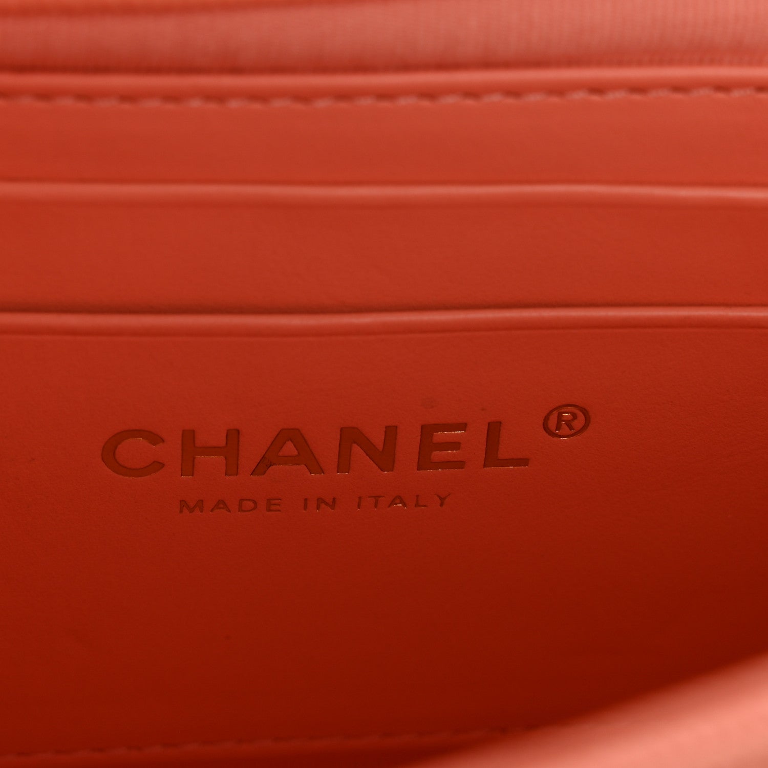 Chanel Caviar Quilted Handy Box Vanity Case Orange 6 of 11