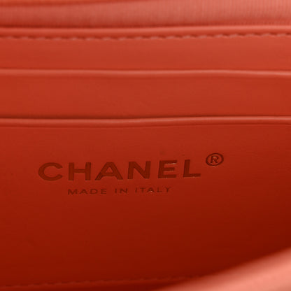 Chanel Caviar Quilted Handy Box Vanity Case Orange 6 of 11