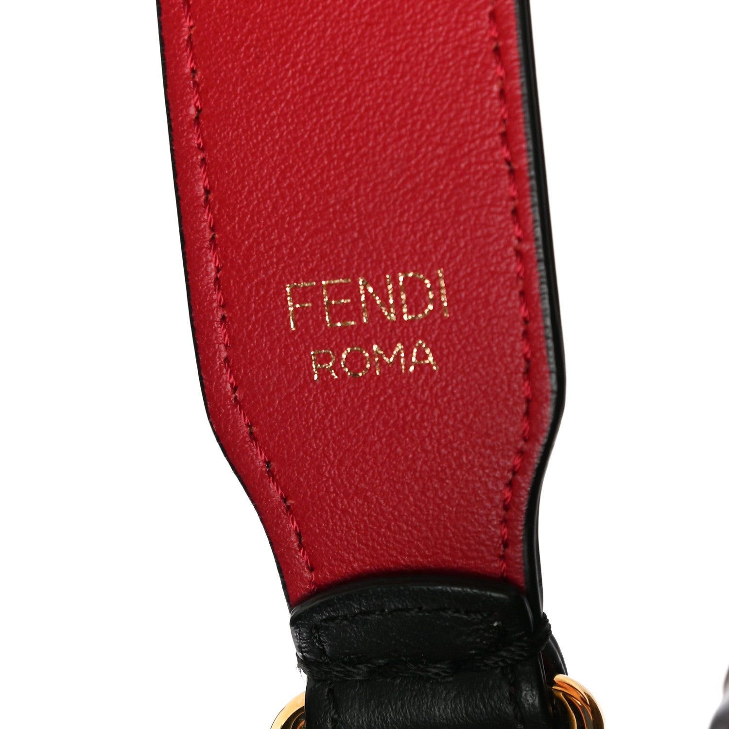Fendi Vitello Grace F is Fendi Bi-Color FF 1974 Embossed Grande Mon Tresor Bucket Bag Maya Black Fragola 7 of 12