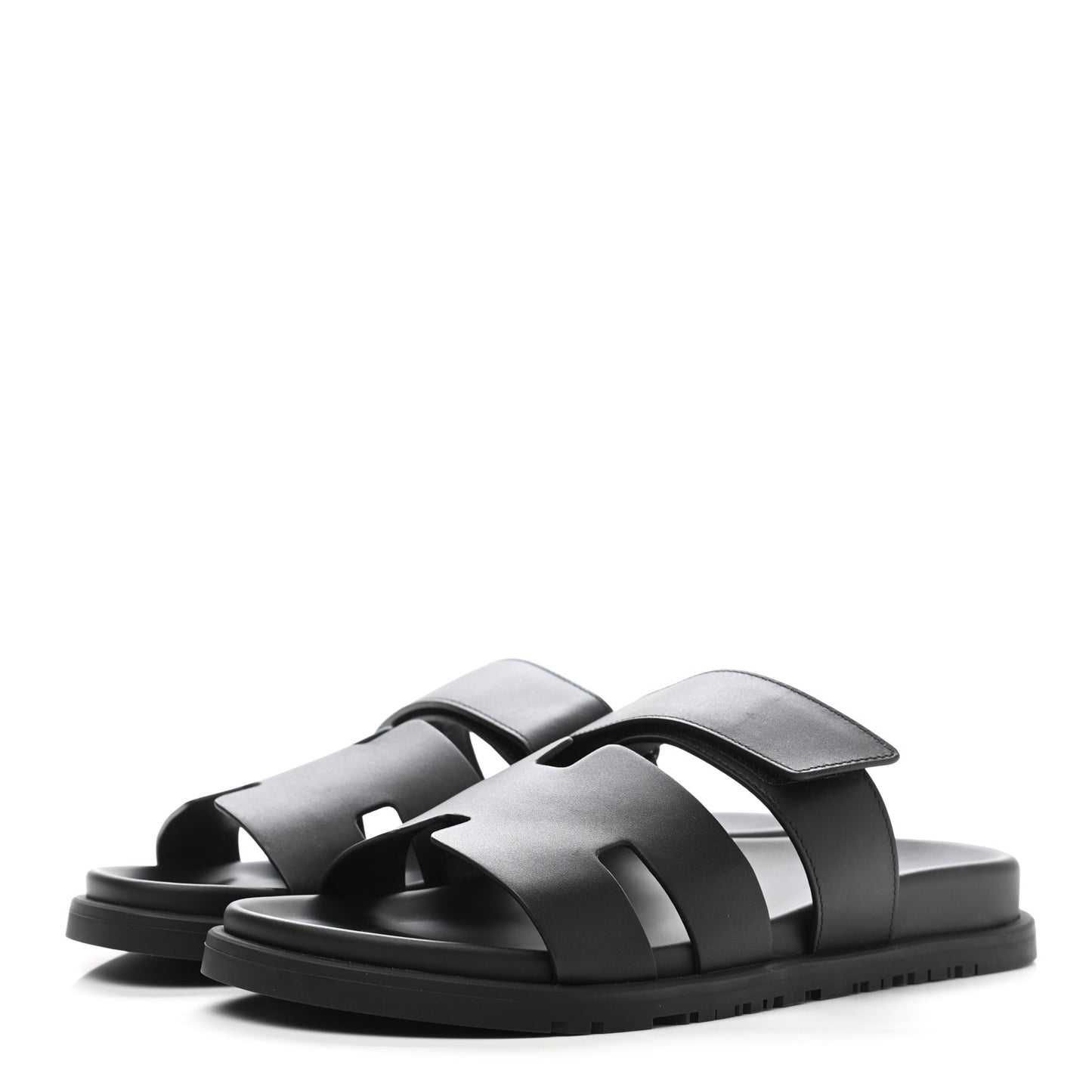 Calfskin Womens Chypre Sandals 40.5 Black