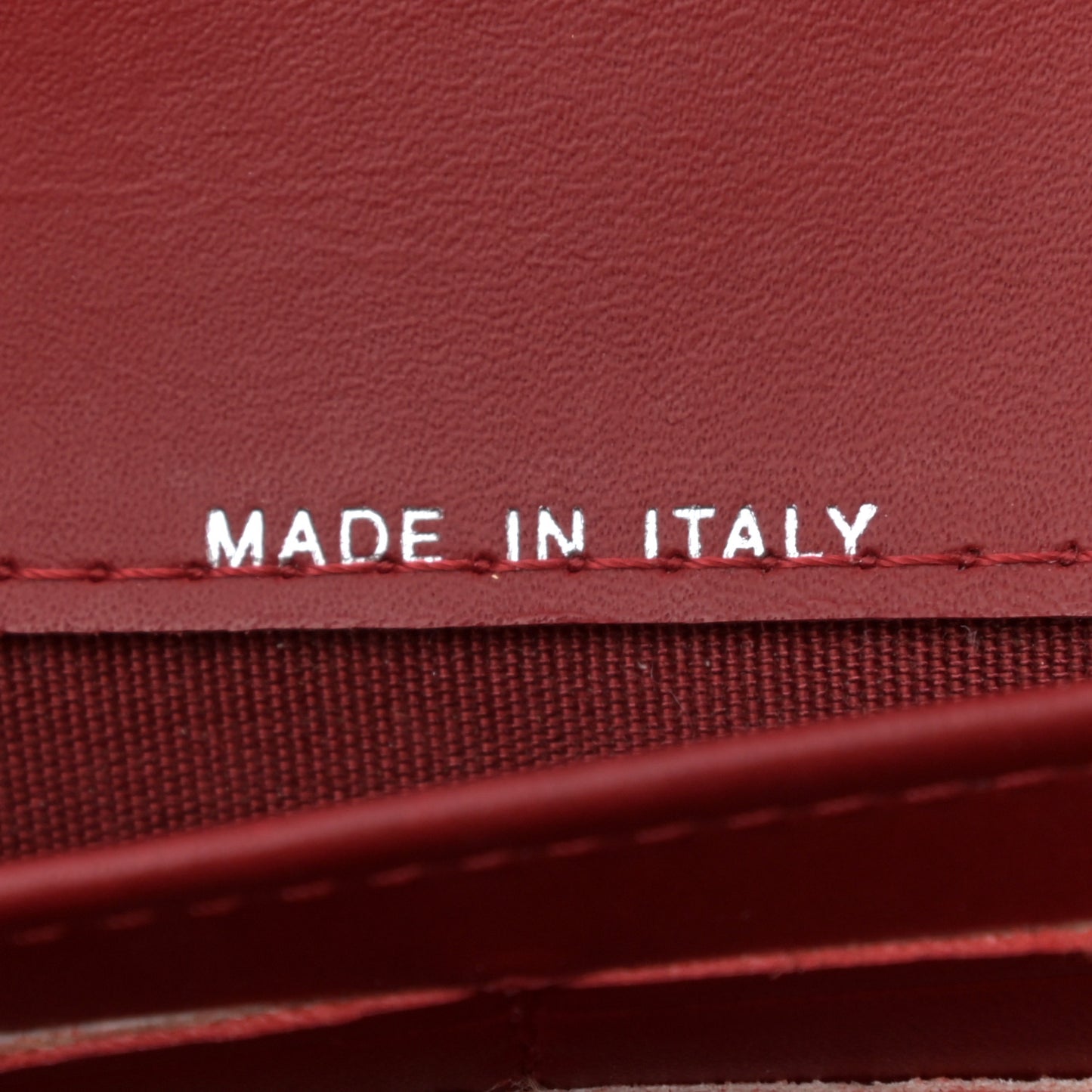 Patent Calfskin Quilted Large Brilliant Flap Wallet Dark Red