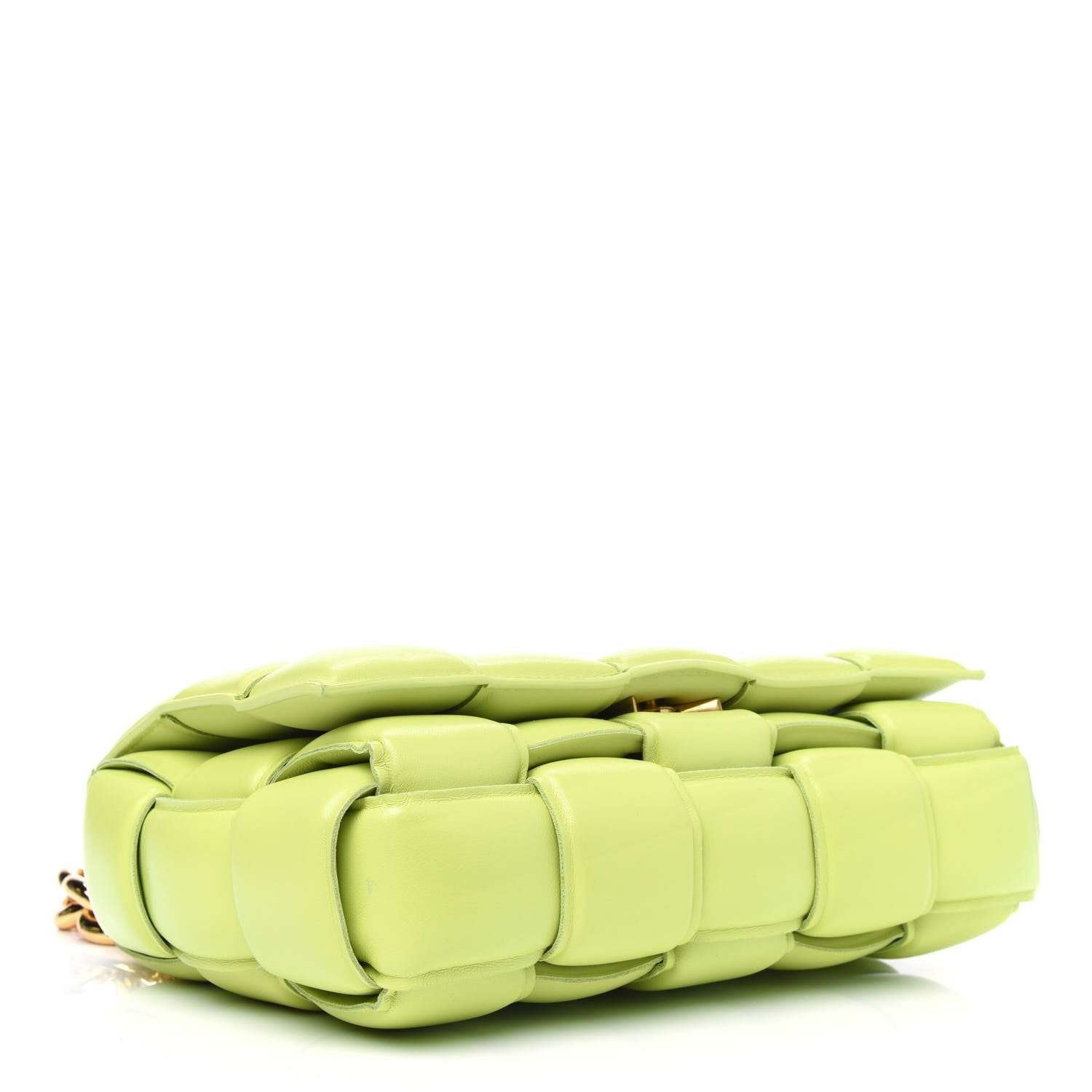 Bottega Veneta Lambskin Maxi Intreccio Padded Chain Cassette Crossbody Bag Seagrass 4 of 4
