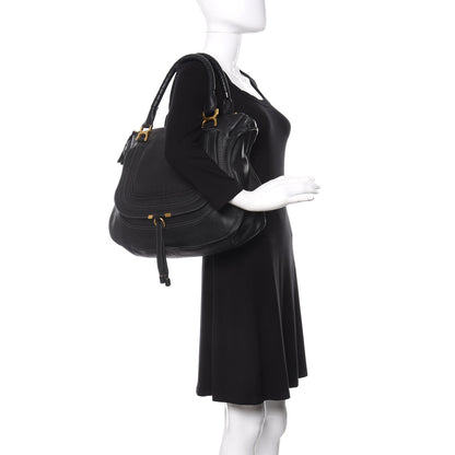 Chloe Calfskin Large Marcie Satchel Black 2 of 10
