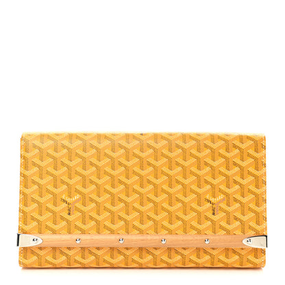 Goyard Goyardine Monte Carlo Bois Clutch Yellow 1 of 7