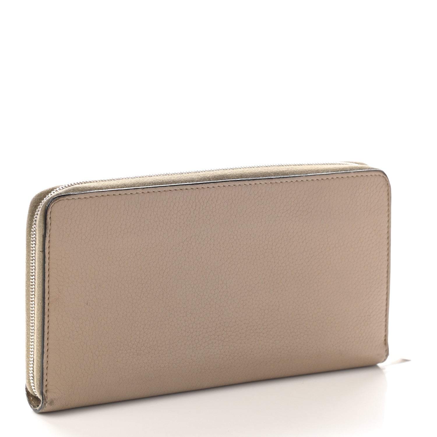 Celine Grained Calfskin Large Zip Around Multifunction Wallet Dune 3 of 15
