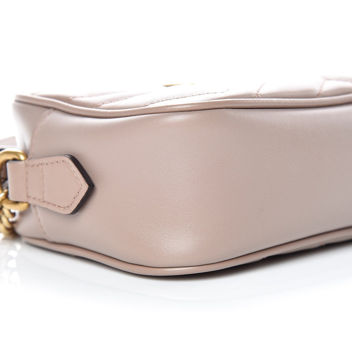 Calfskin Matelasse Mini GG Marmont Chain Shoulder Bag Porcelain Rose