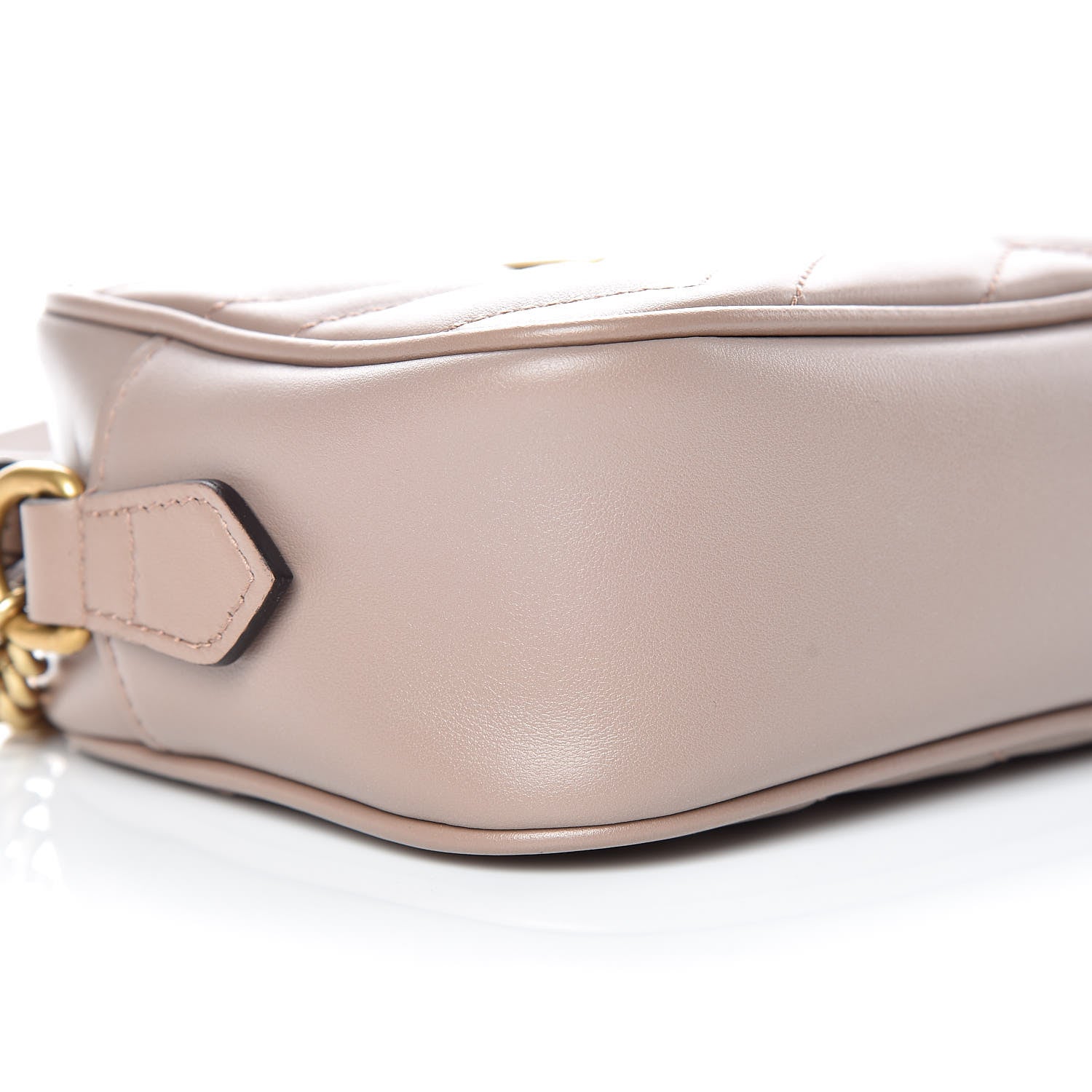Gucci Calfskin Matelasse Mini GG Marmont Chain Shoulder Bag Porcelain Rose 5 of 9