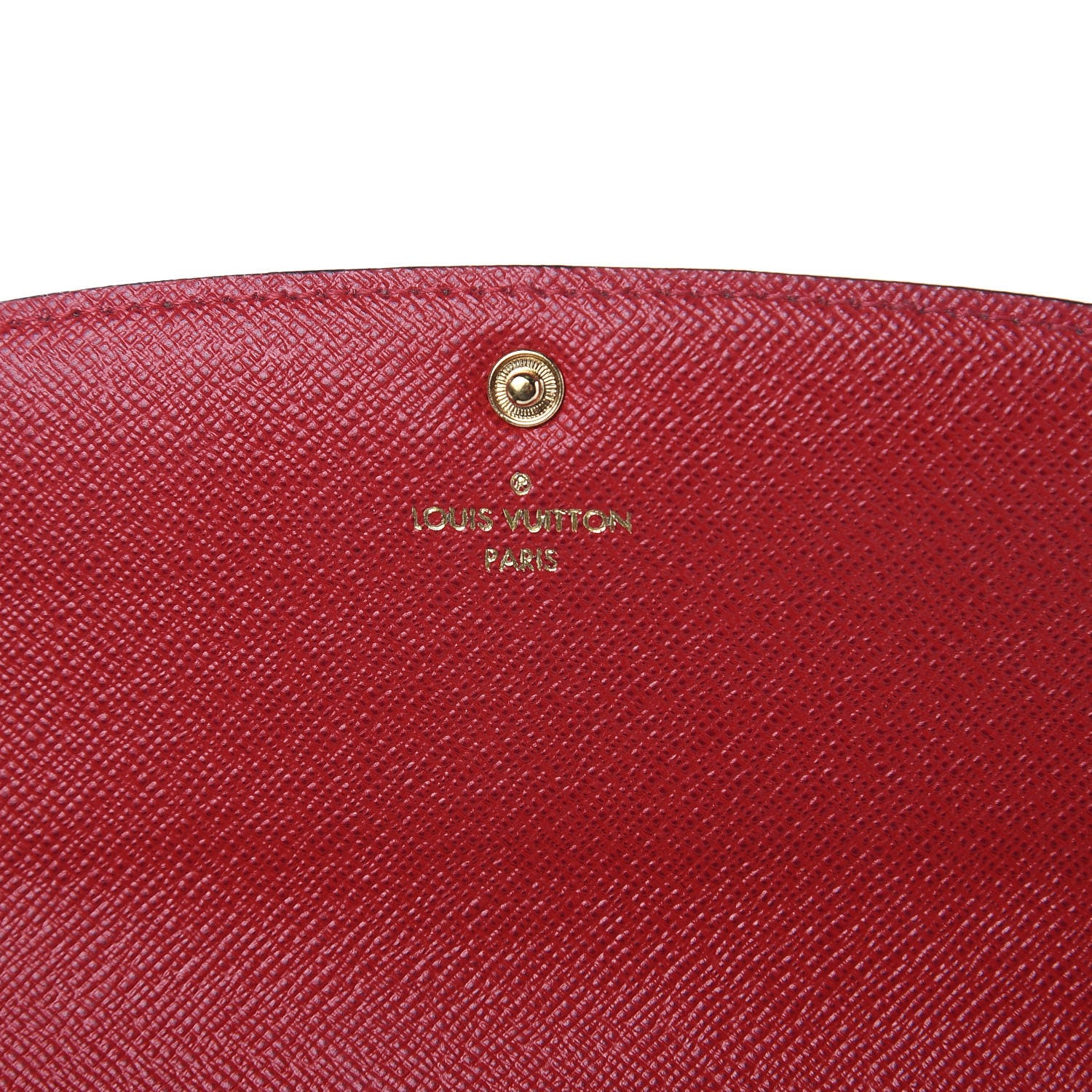 Louis Vuitton Damier Ebene Emilie Wallet Red 6 of 9