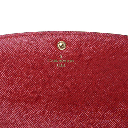 Louis Vuitton Damier Ebene Emilie Wallet Red 6 of 9