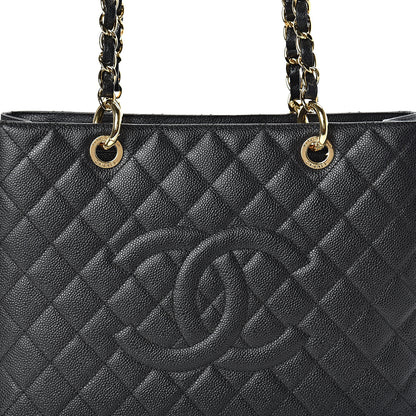 Chanel Caviar Quilted Grand Shopping Tote GST Black 8 of 10