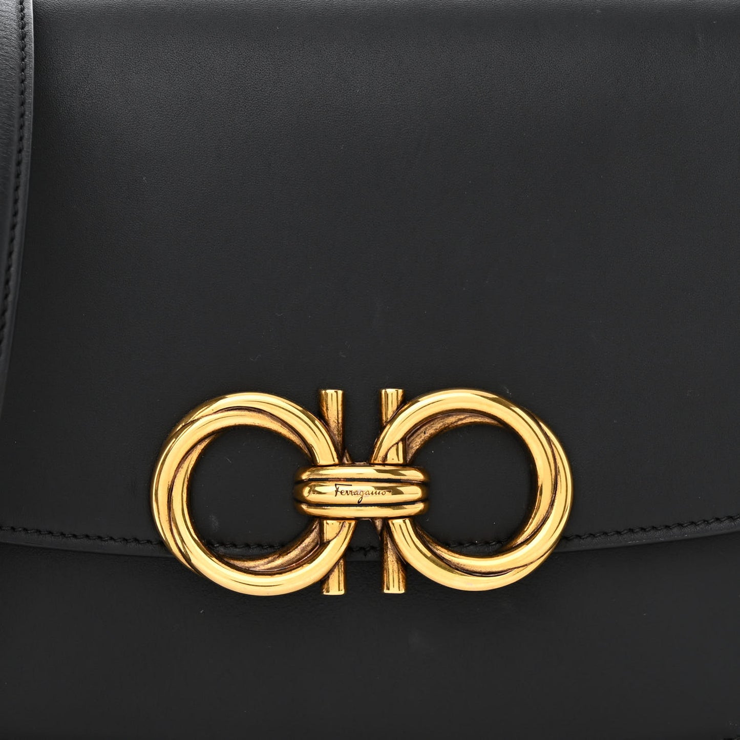 Calfskin Trapezio Crossbody Black