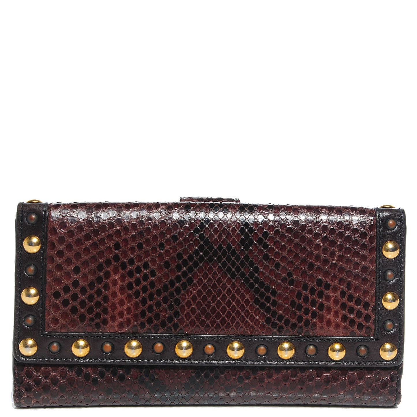 Python Babouska Continental Wallet Brown