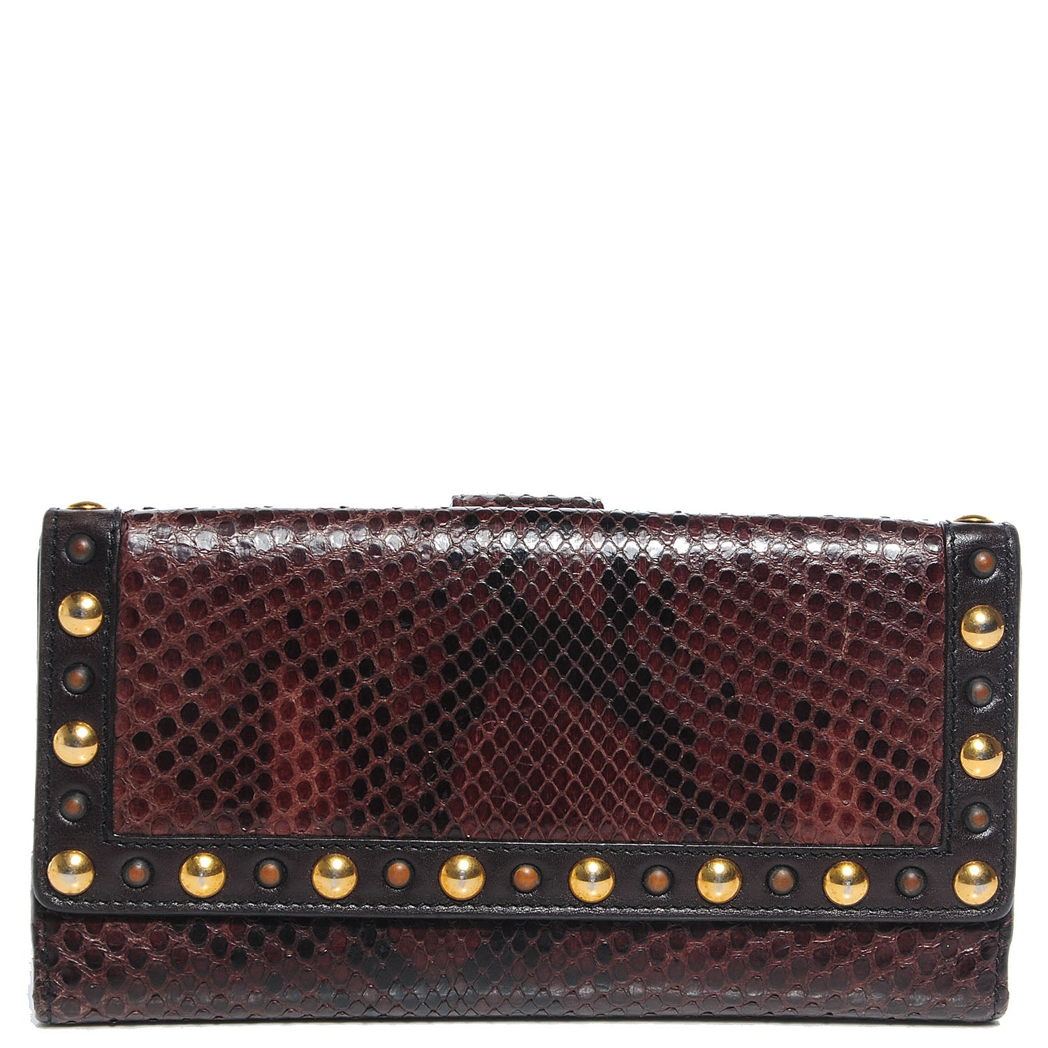 Gucci Python Babouska Continental Wallet Brown 1 of 7