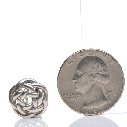 Tiffany Sterling Silver Flower Knot Earrings 2 of 5