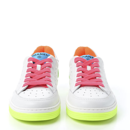 Chanel Calfskin Womens Logo Sneakers 36 White Multicolor 2 of 10