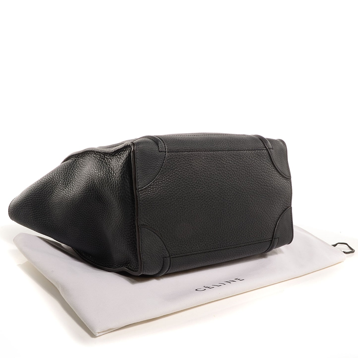 Pebbled Leather Mini Luggage Bag Anthracite