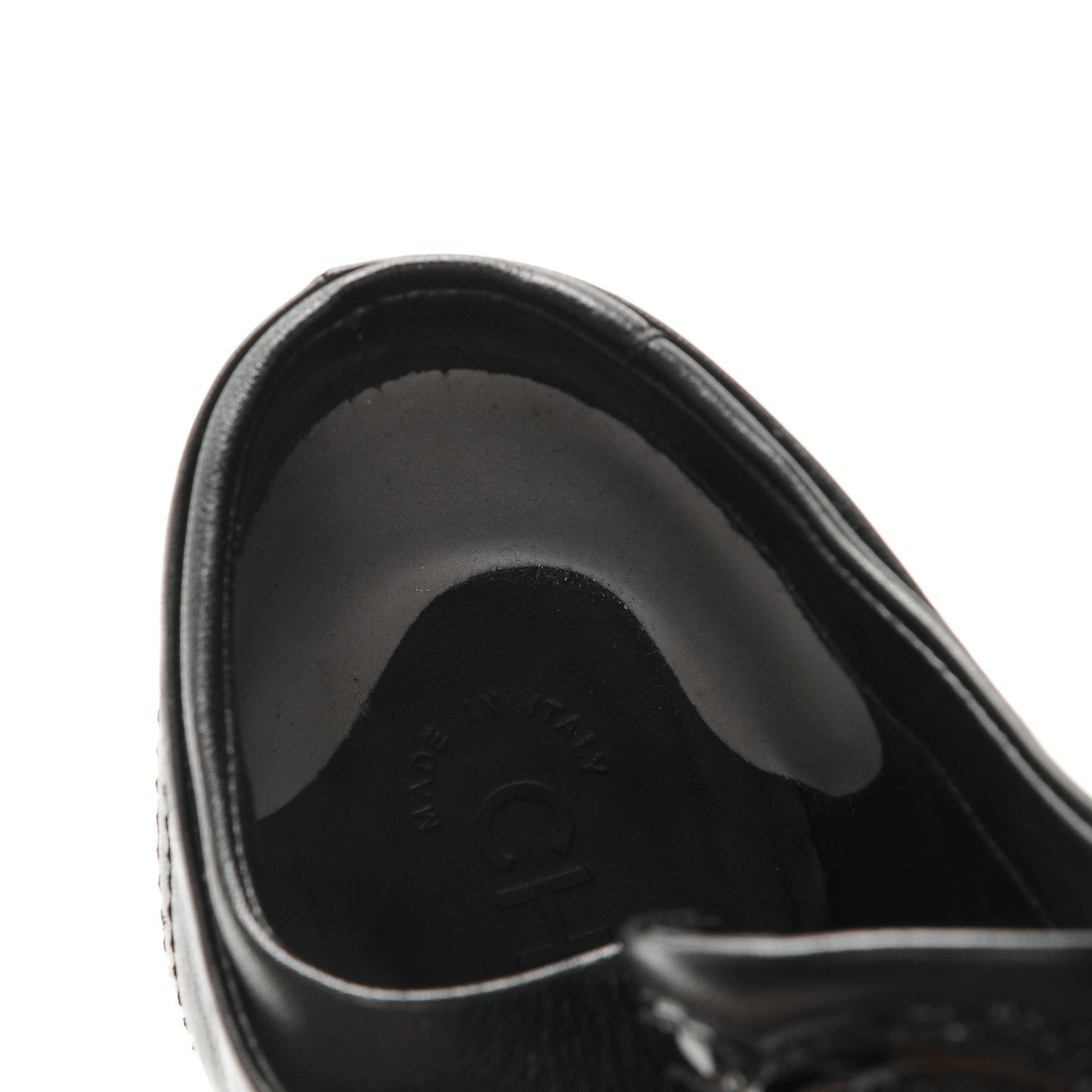 Lambskin Patent Calfskin Cap Toe CC Sneakers 37 Black