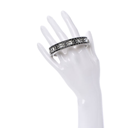 Chanel Baguette Crystal Bangle Silver Black 2 of 5