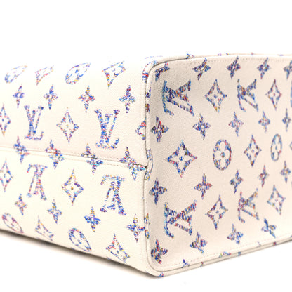 Louis Vuitton Monogram Jacquard Nautical Onthego MM Multicolor Beige 8 of 9