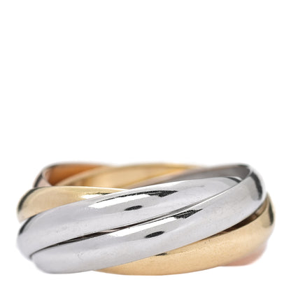 Cartier 18K Pink Yellow White Gold Les Must De Cartier Trinity 5 Band Ring 51 5.75 3 of 5