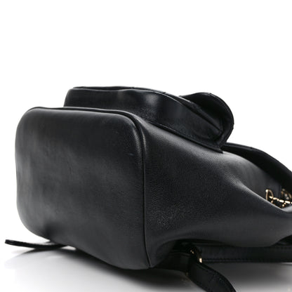 Chanel Lambskin Quilted Small Duma Drawstring Backpack Black 9 of 10