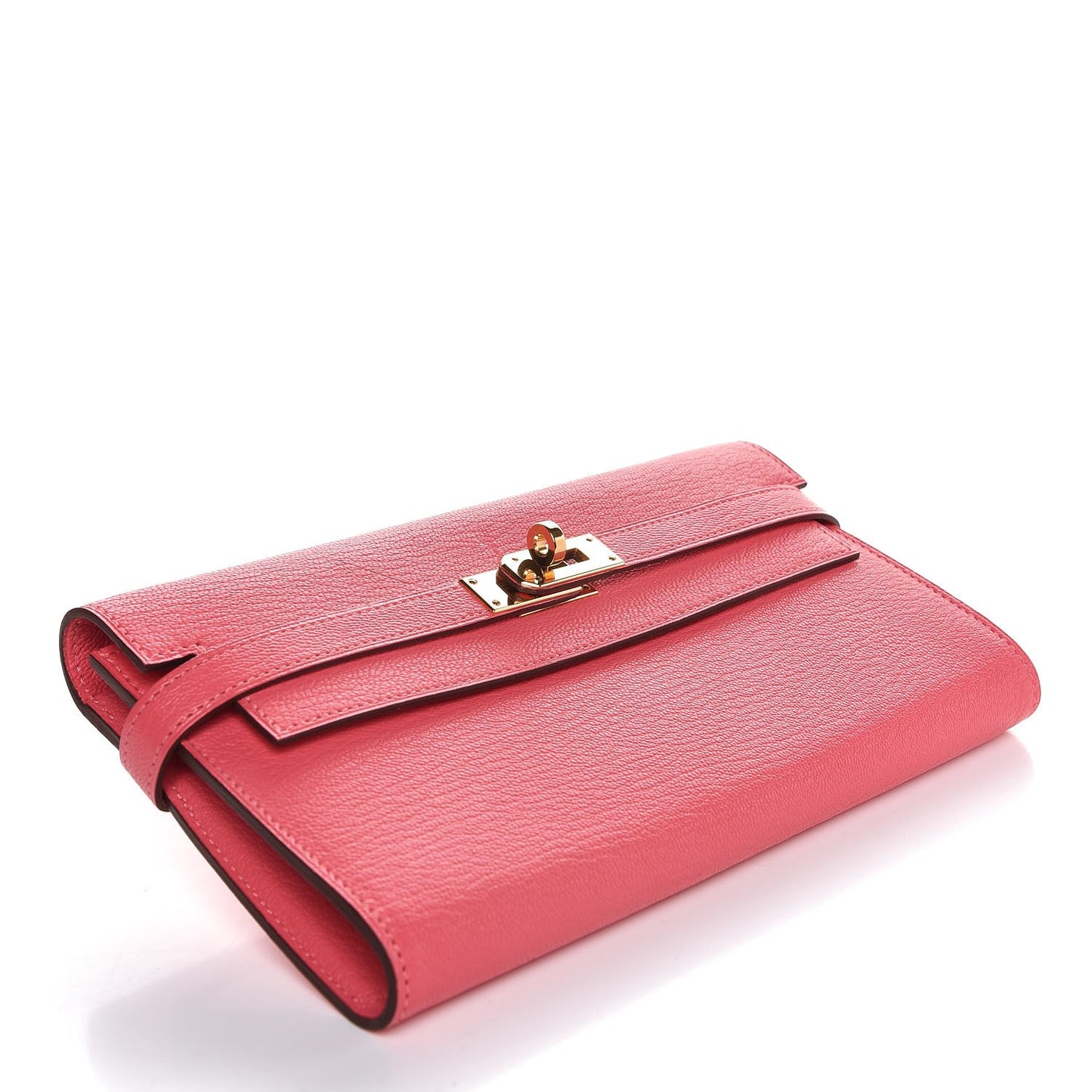 Chevre Mysore Kelly Longue Wallet Rose Lipstick