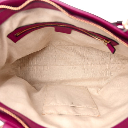 Gucci Pebbled Calfskin Small Soho Top Handle Bag Bright Bougainvillea 5 of 12
