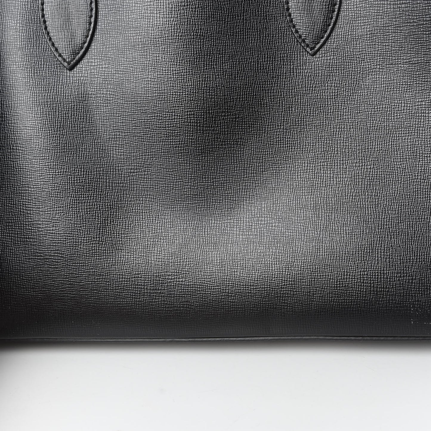 Textured Calfskin Barrow Briefcase Black
