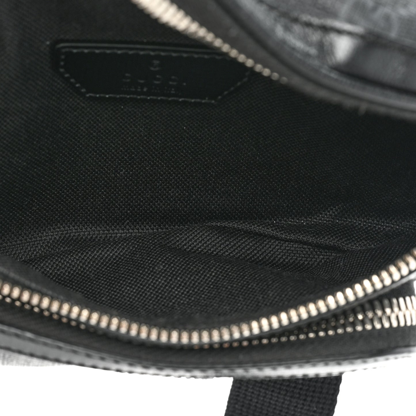 GG Supreme Monogram Textured Calfskin Retro Interlocking G Belt Bag Black