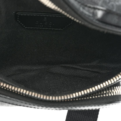 Gucci GG Supreme Monogram Textured Calfskin Retro Interlocking G Belt Bag Black 5 of 11