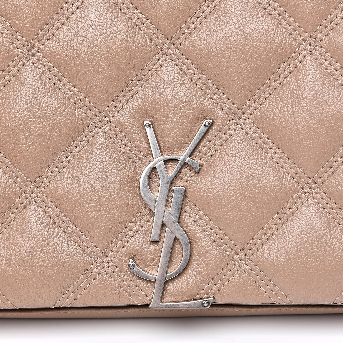 Lambskin Diamond Quilted Becky Chain Wallet Gold Sand