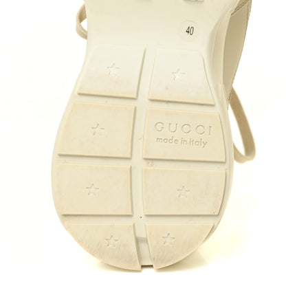 Gucci Calfskin Logo Womens Rhyton Sneakers 40 Ivory 9 of 20