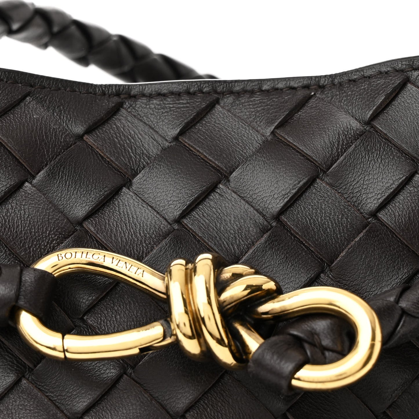 Nappa Intrecciato Medium Andiamo Shoulder Bag Fondant