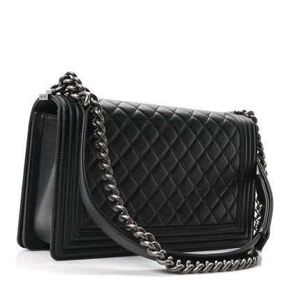 Chanel Calfskin Quilted New Medium Boy Flap Black 3 of 10