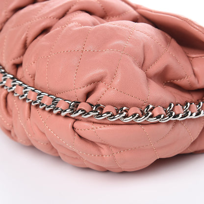 Chanel Washed Lambskin Quilted Medium Chain Around Messenger Pink 10 of 10