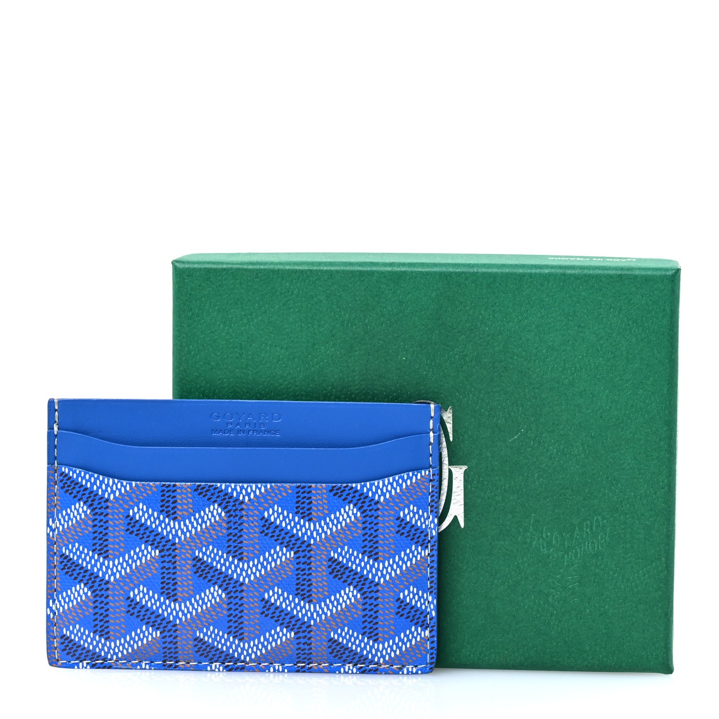 Goyardine Saint Sulpice Card Holder Sky Blue