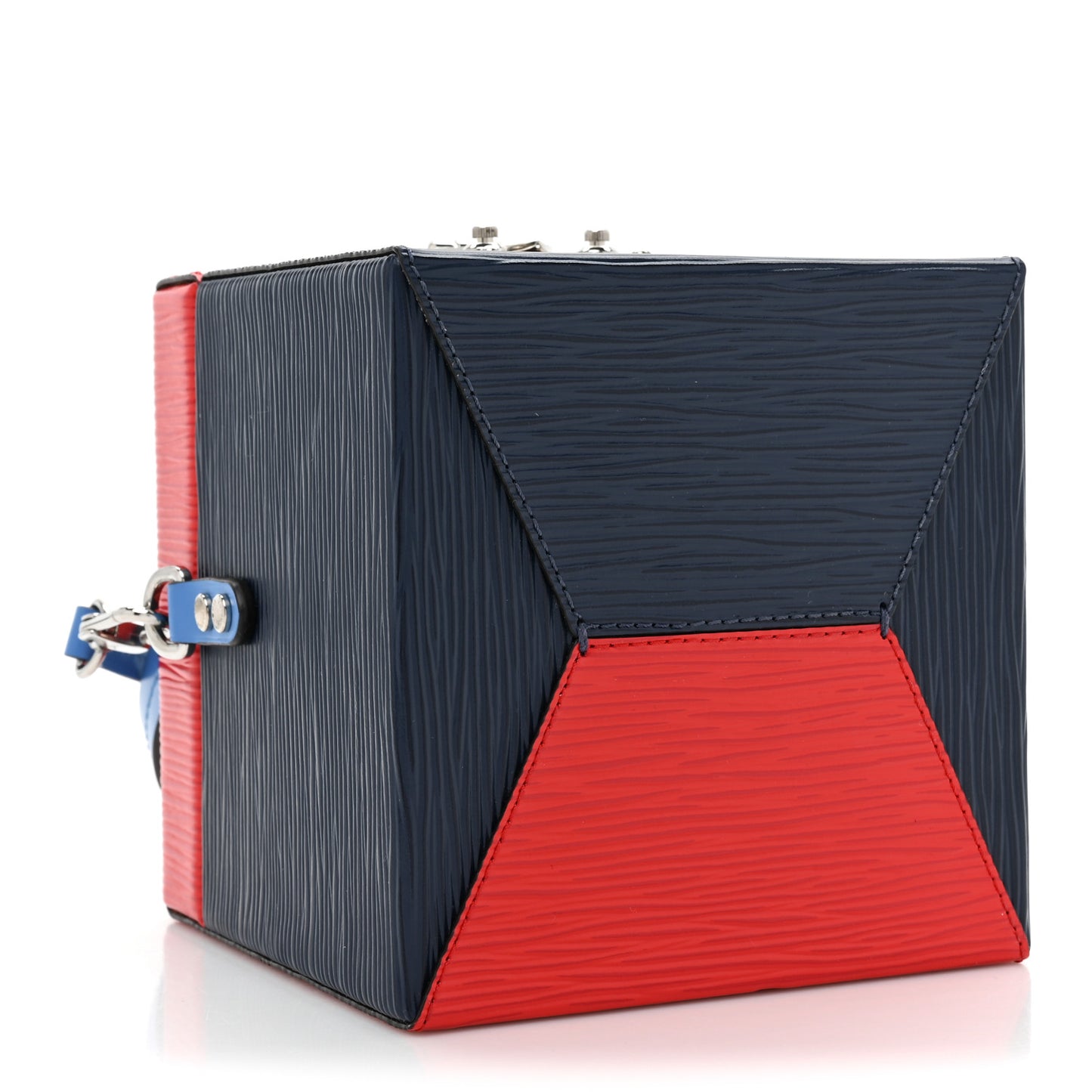 Epi Bleecker Box Indigo Coquelicot
