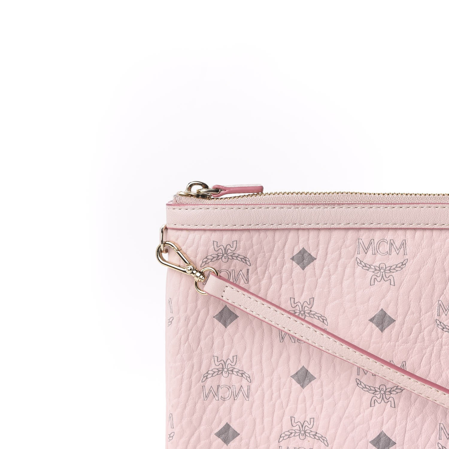 MCM Visetos Liz Shopper Tote Pouch Powder Pink 9 of 9